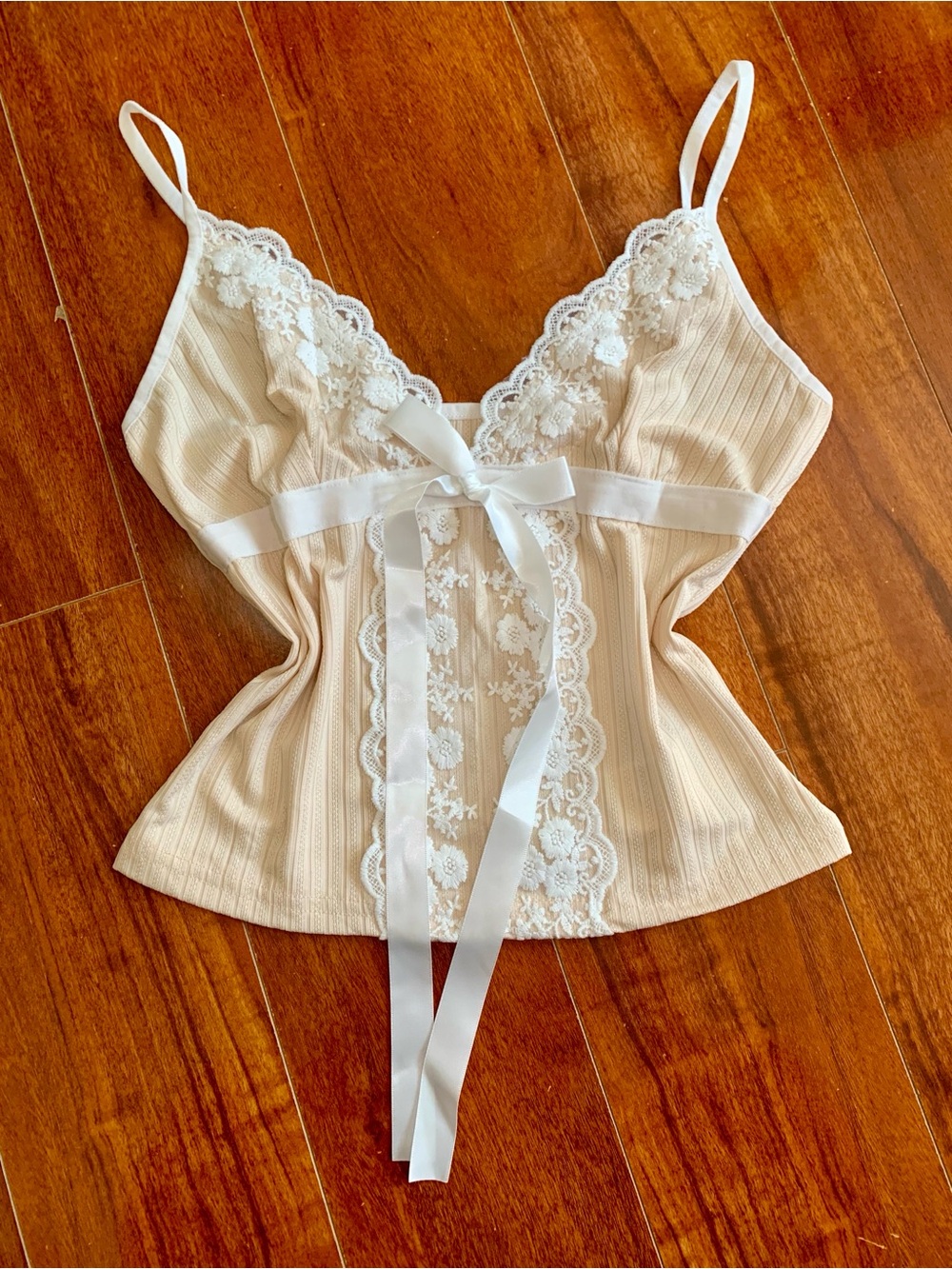 cream lace shirt